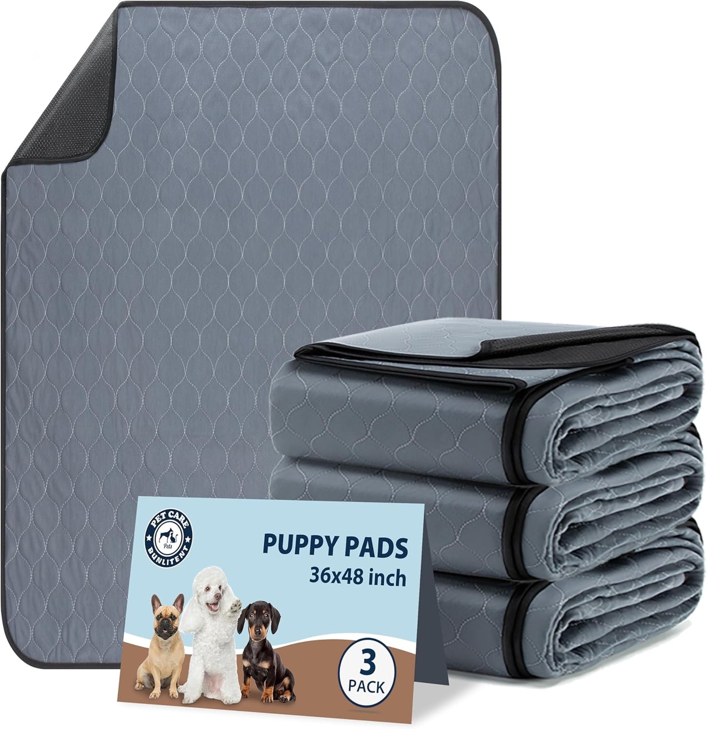 Washable Pee Pads for Dogs - Reusable Puppy Pads 36x48