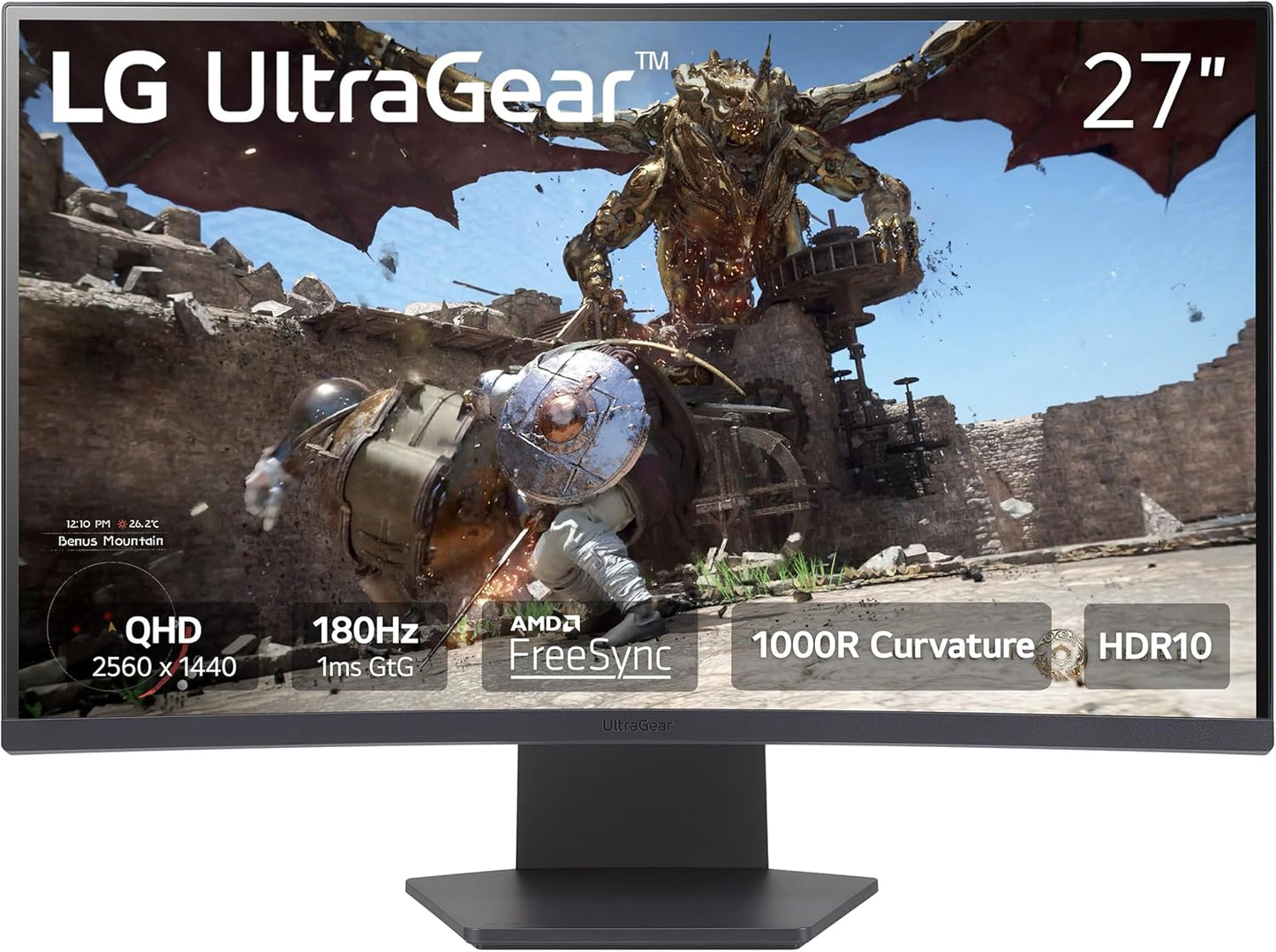 LG Ultragear 27 QHD Gaming Monitor - 180Hz 1ms