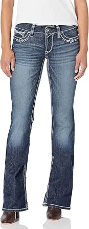 ARIAT Women's R.e.a.l Mid Rise Boot Cut Jean for Comfort