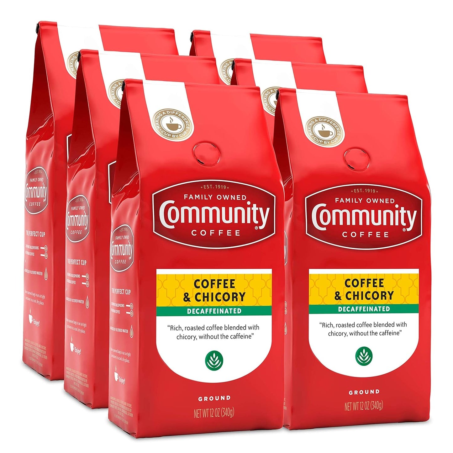 Community Coffee Coffee and Chicory Decaf Medium Dark Roast