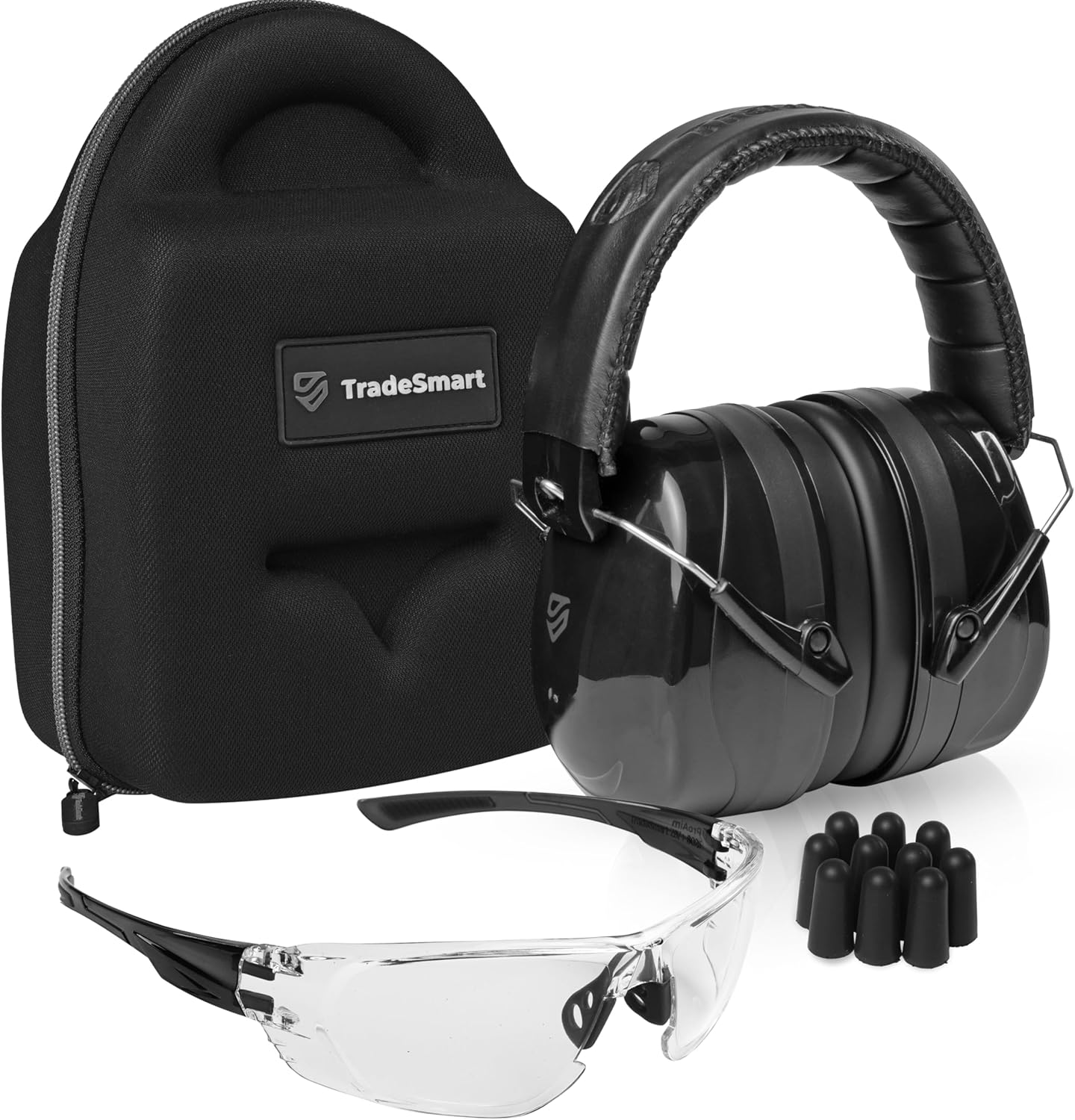 TradeSmart All-in-One Shooting Ear Protection with Glasses & Case