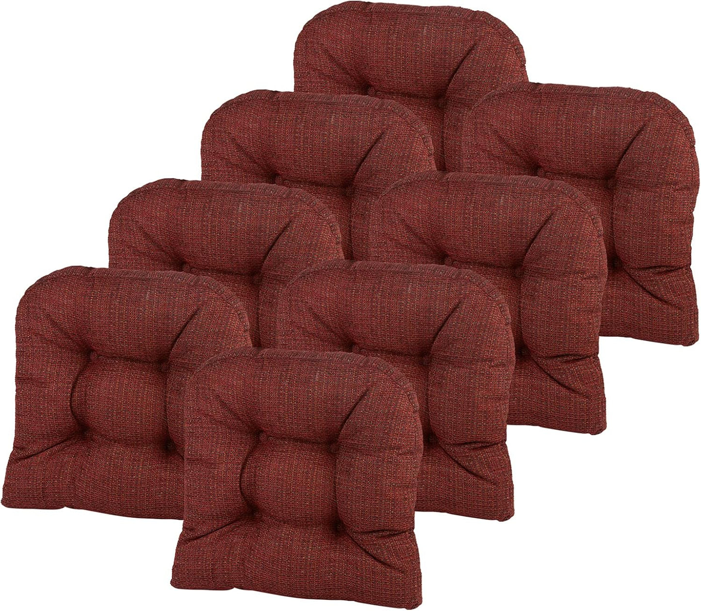 Klear Vu Gripper Overstuffed Non-Slip Dining Chair Cushions
