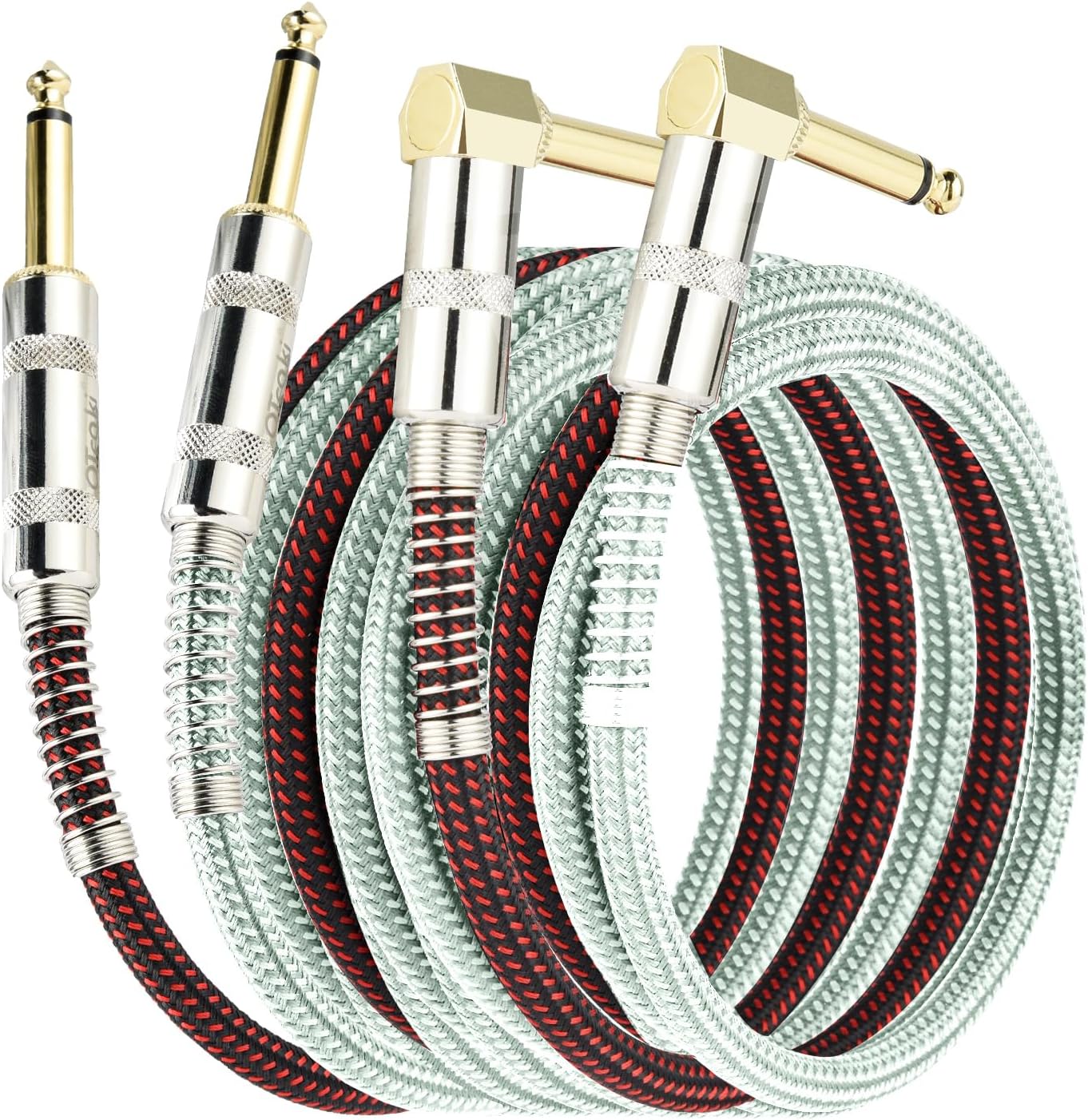 Gold-Plated Electric Guitar Cables - Improved Sound Quality!