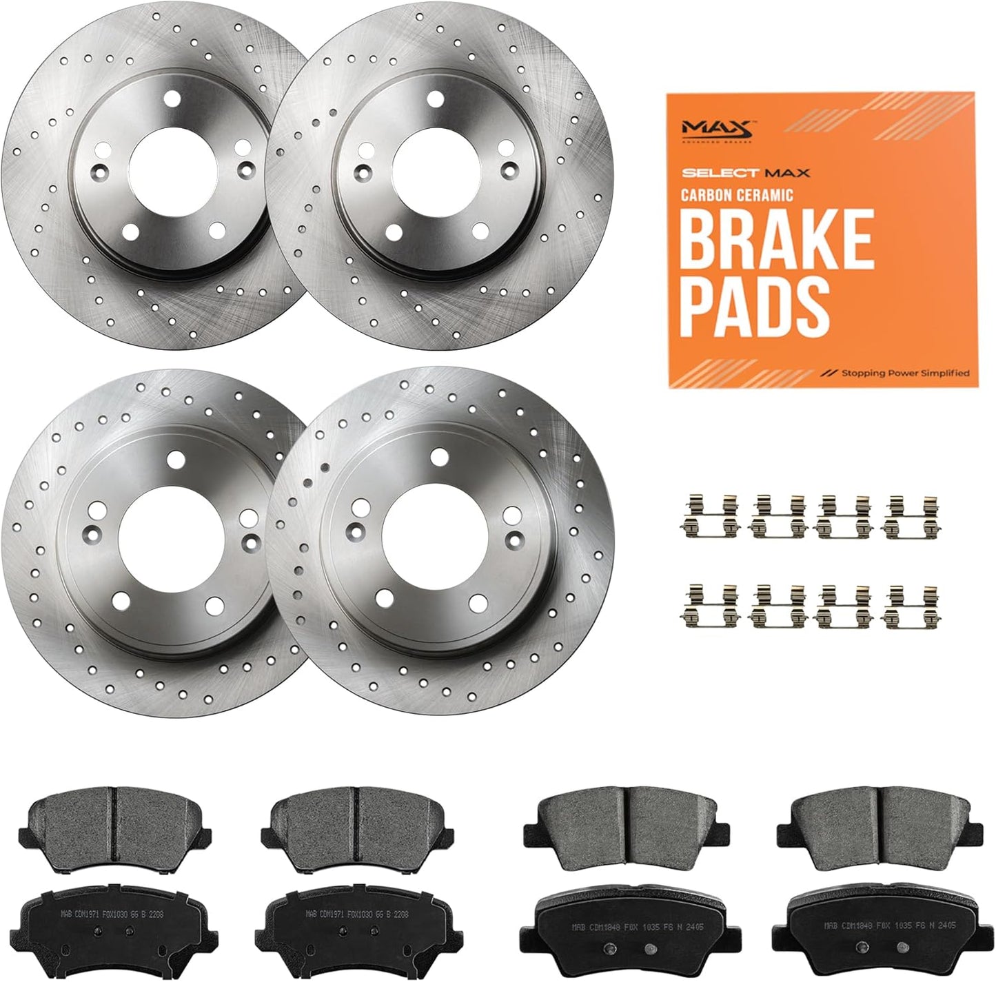 Max Advanced Brakes StyleMAX Front & Rear Brake Kit for Elantra