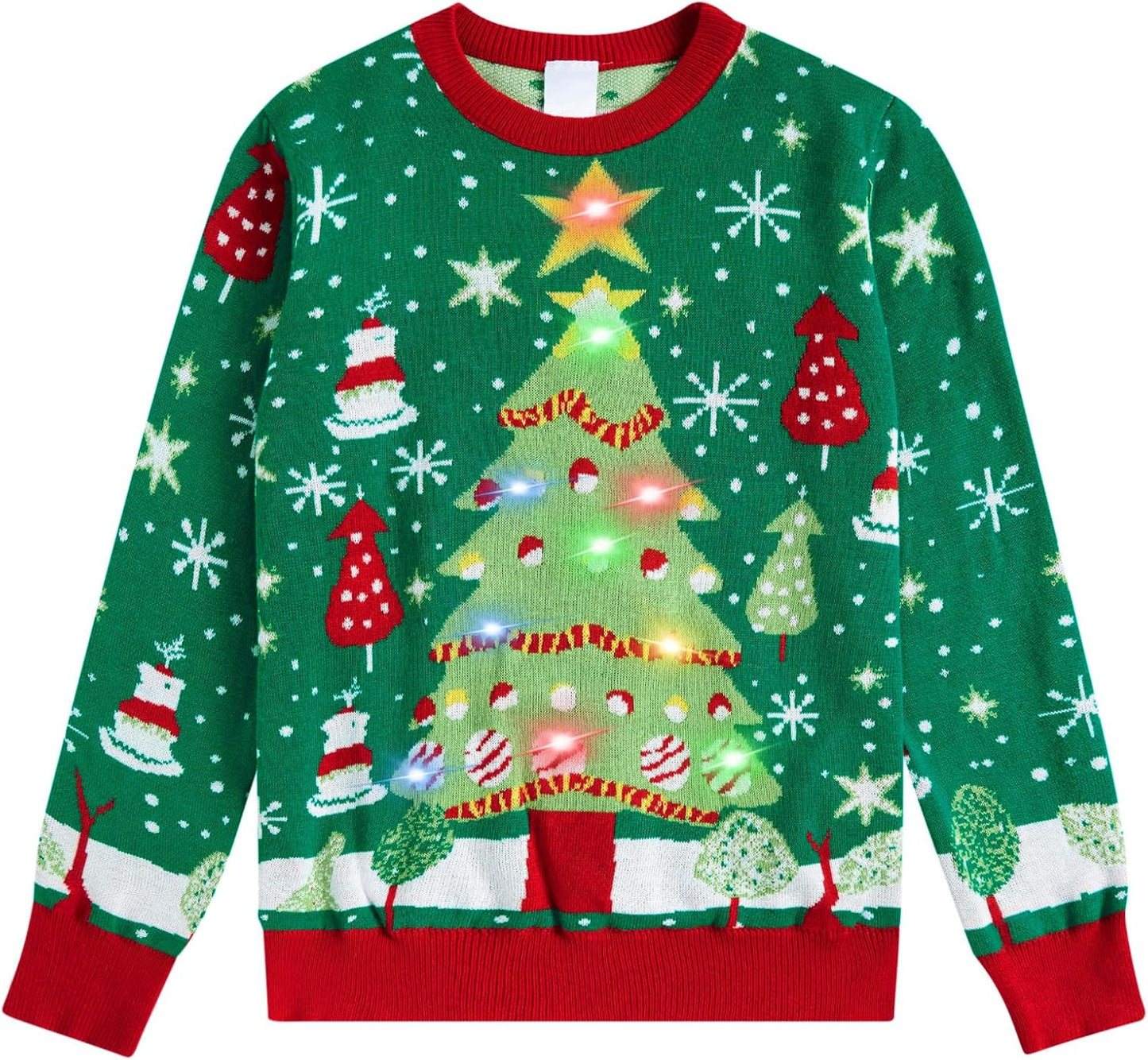 ADUKIDE Boys Ugly Christmas Sweater with LED Lights for Fun