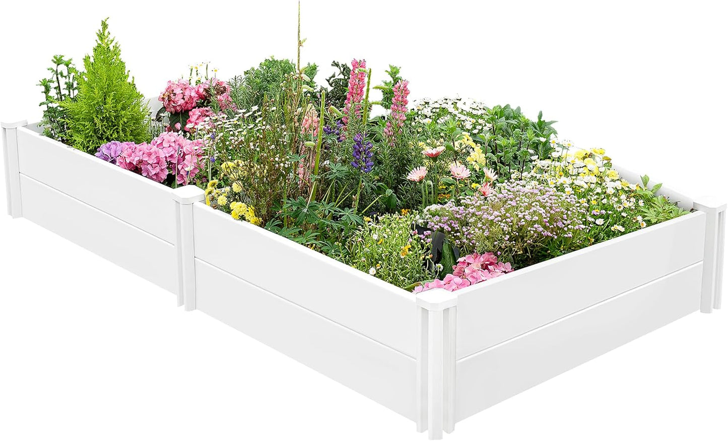 Durable Vinyl Raised Garden Bed for Thriving Plants and Herbs