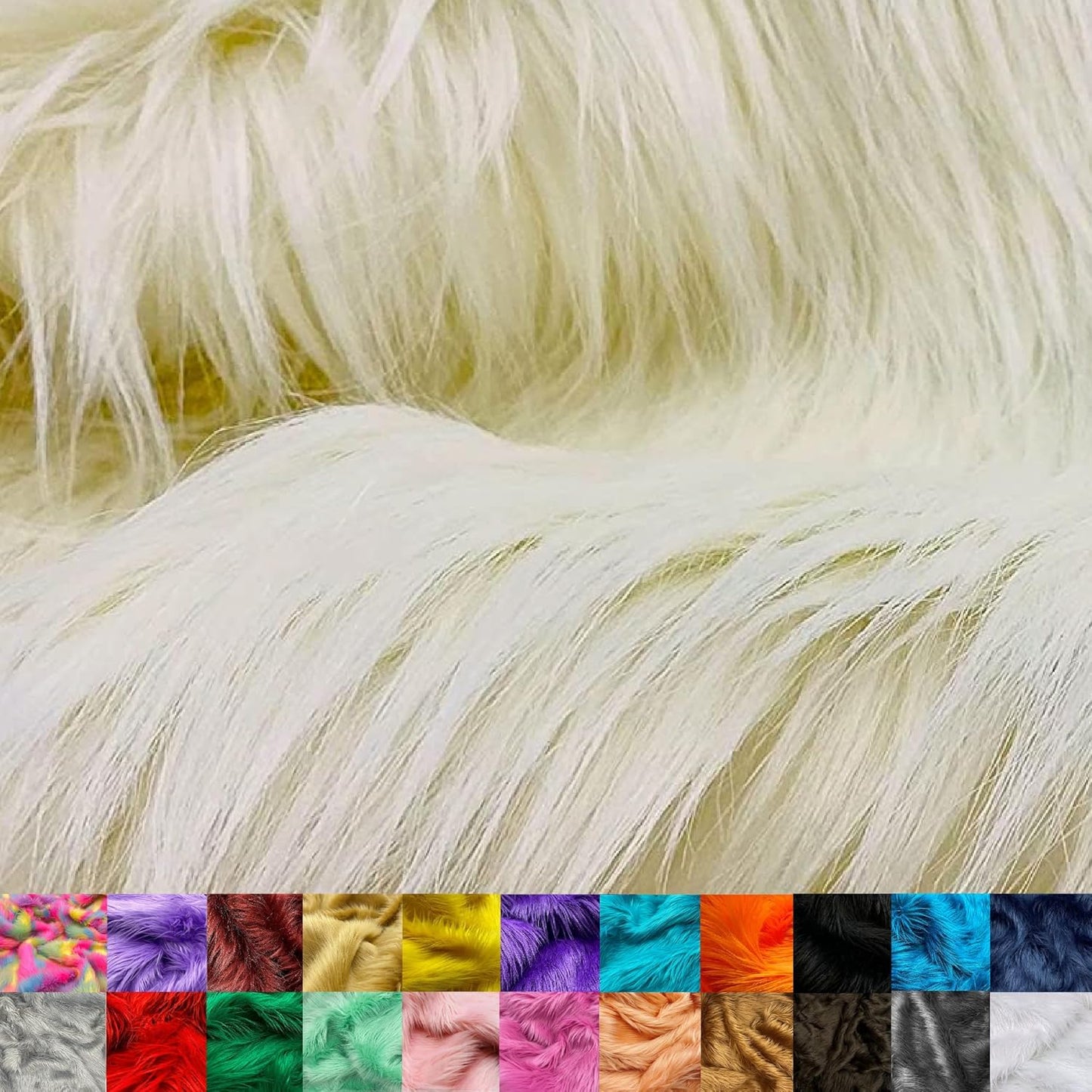 Ice Fabrics Faux Fur Fabric - Soft Shaggy Mohair for DIY Projects