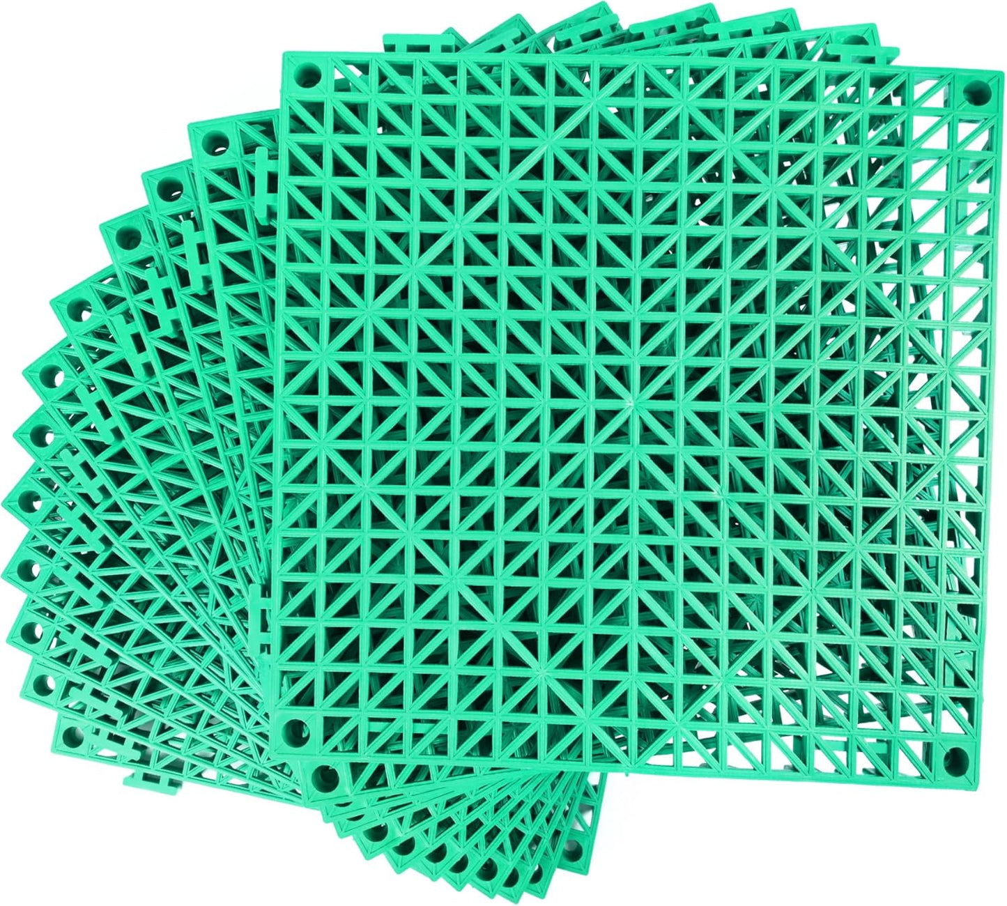 Modular Interlocking Cushion 12 Pack Non-Slip Drainage Mats