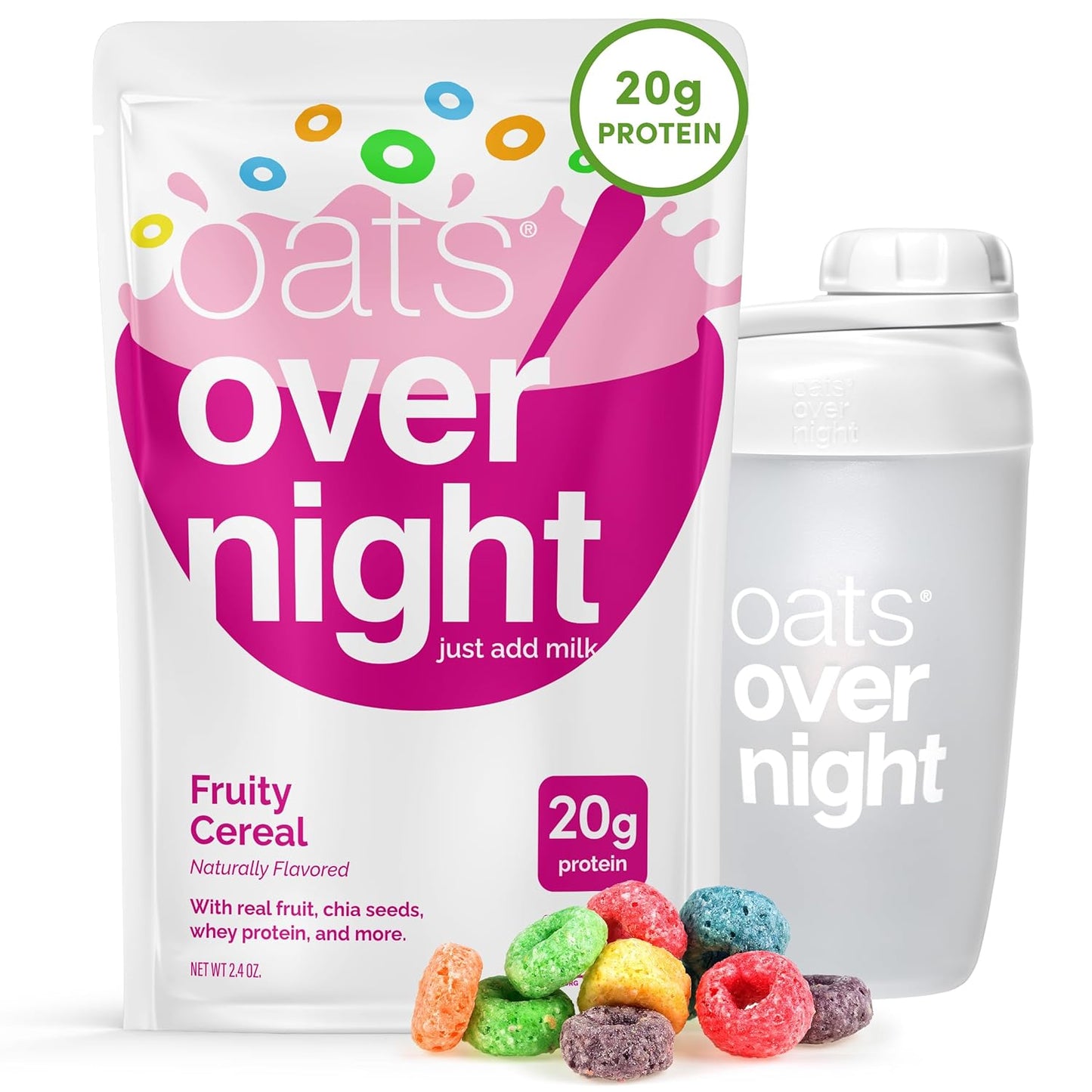 Oats Overnight Fruity Cereal - High Protein Breakfast Shake