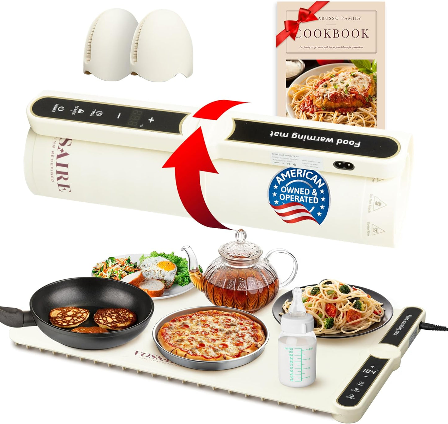 Food Warming Mat with Adjustable Temperature & Timer for Buffets