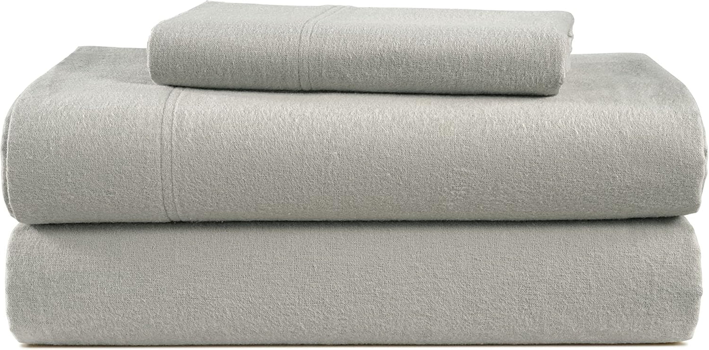 100% Cotton Flannel Sheets Twin Size Set for Cozy Comfort
