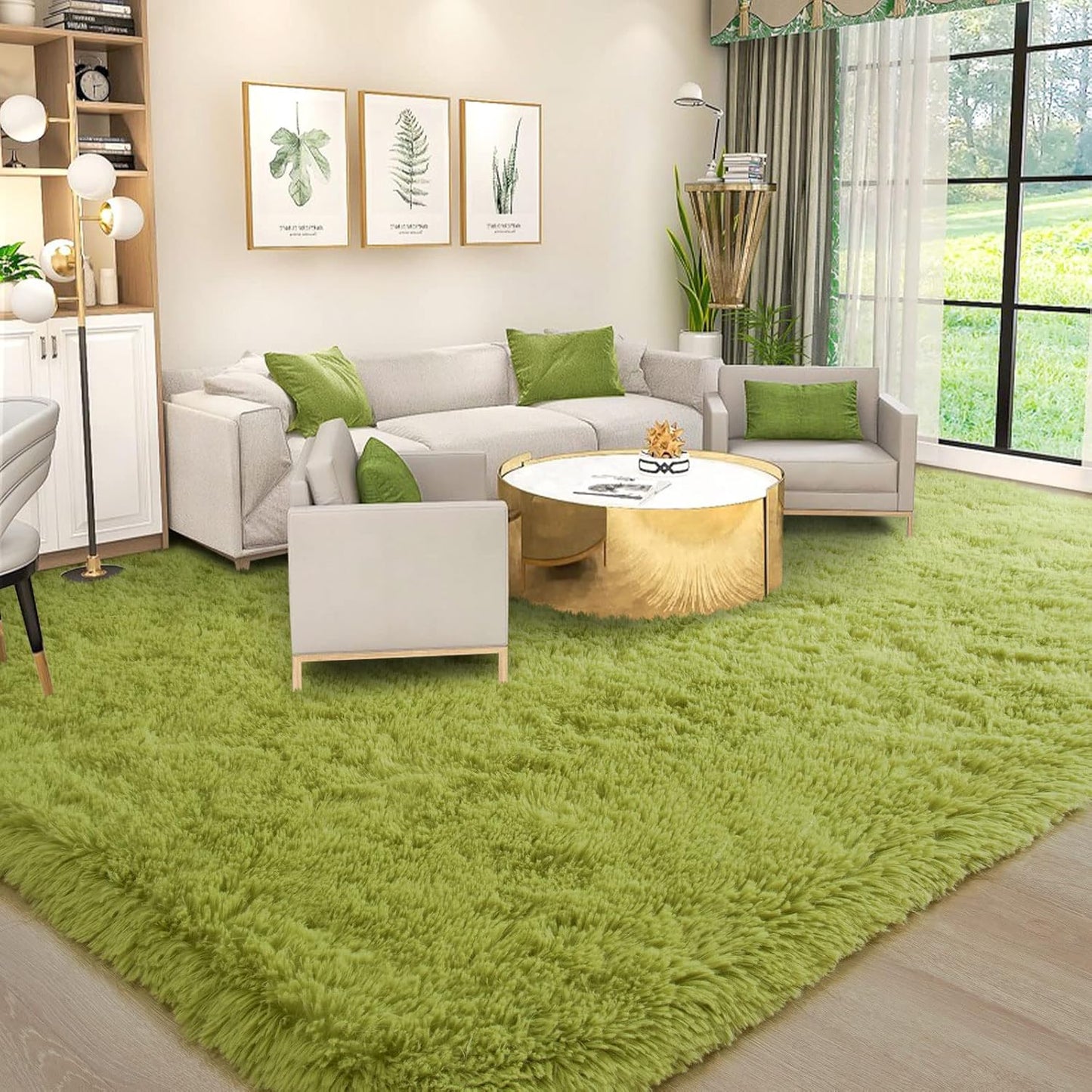 Kelarea 6x9 Non-Slip Green Fluffy Soft Shag Area Rug Review