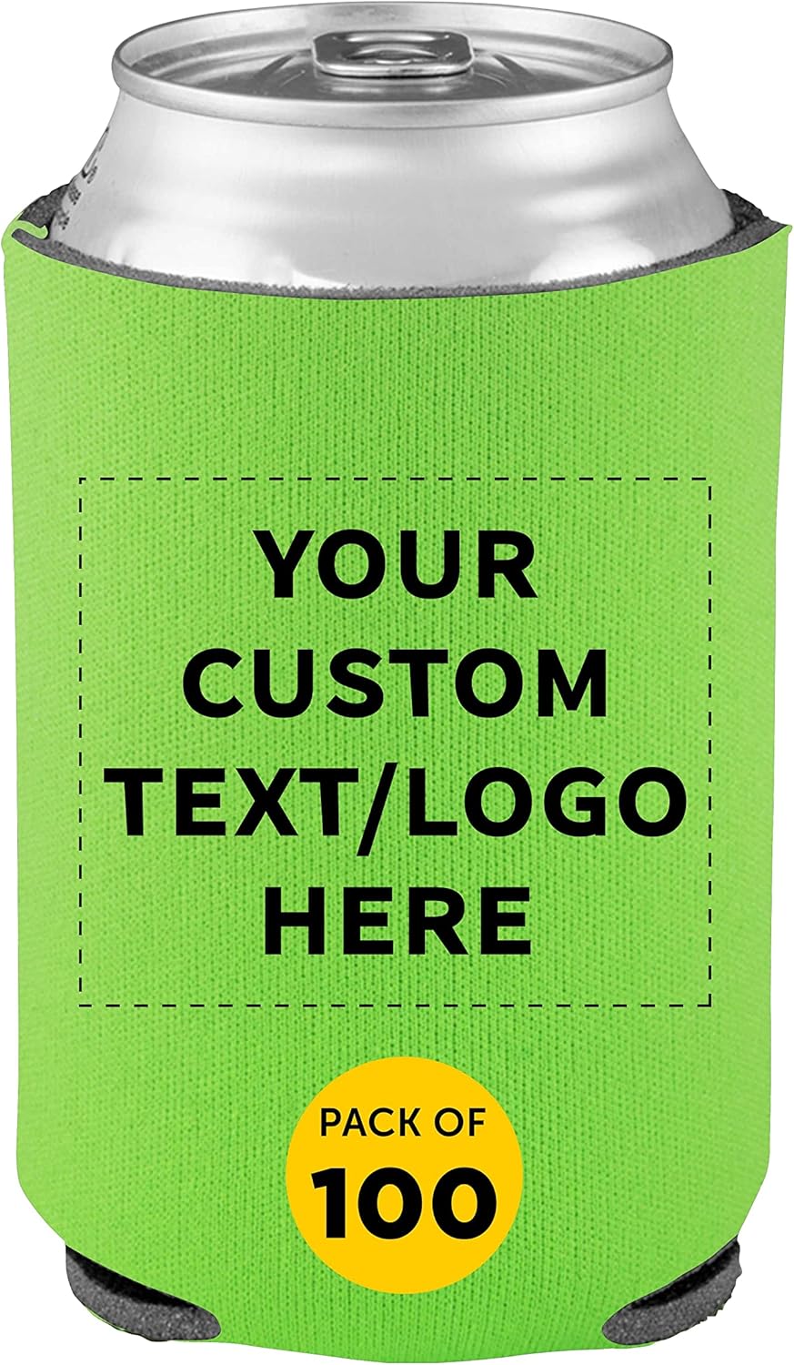 Custom Collapsible Beer Can Coolers Set of 100 for Events