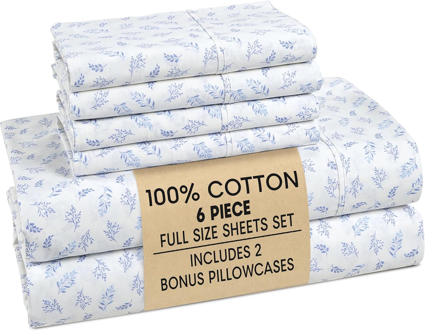 Casa Platino Full Size Cotton Sheets Set for Cozy Sleep