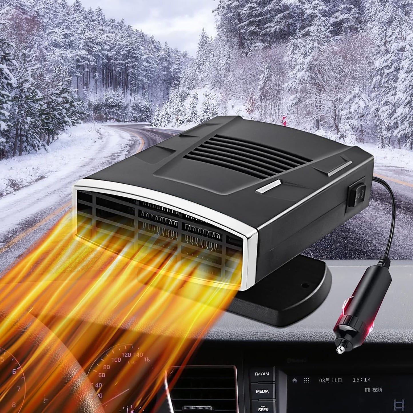 Fast Heat Defogger 360 Rotatable Car Heater by Yiishuiil