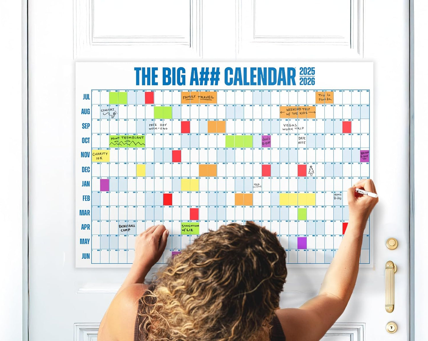 Mid-Year 2025-2026 Door Calendar for Easy Planning and Organization
