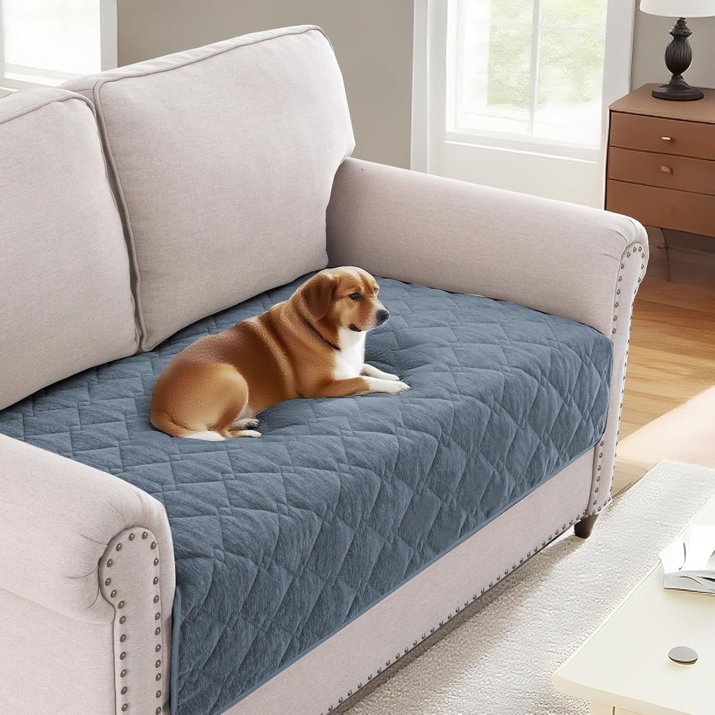 H.VERSAILTEX Chenille Couch Cover for 2 Cushion Sofas