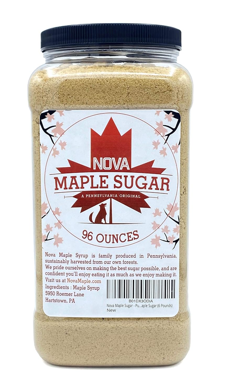 Pure Grade-A Maple Sugar from Nova Maple Syrup - 6 Pounds