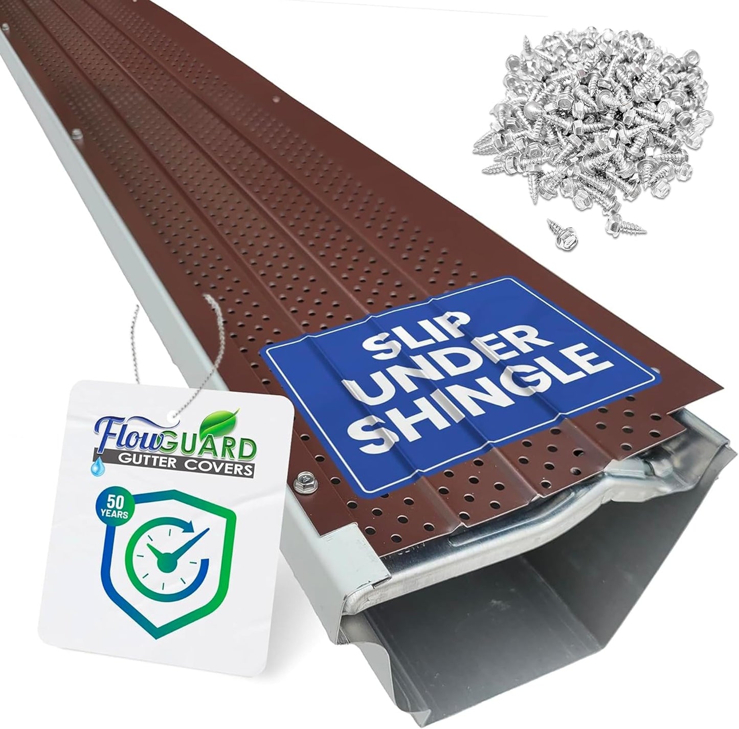 FlowGuard USA Made Slip Under Shingle Gutter Cover System