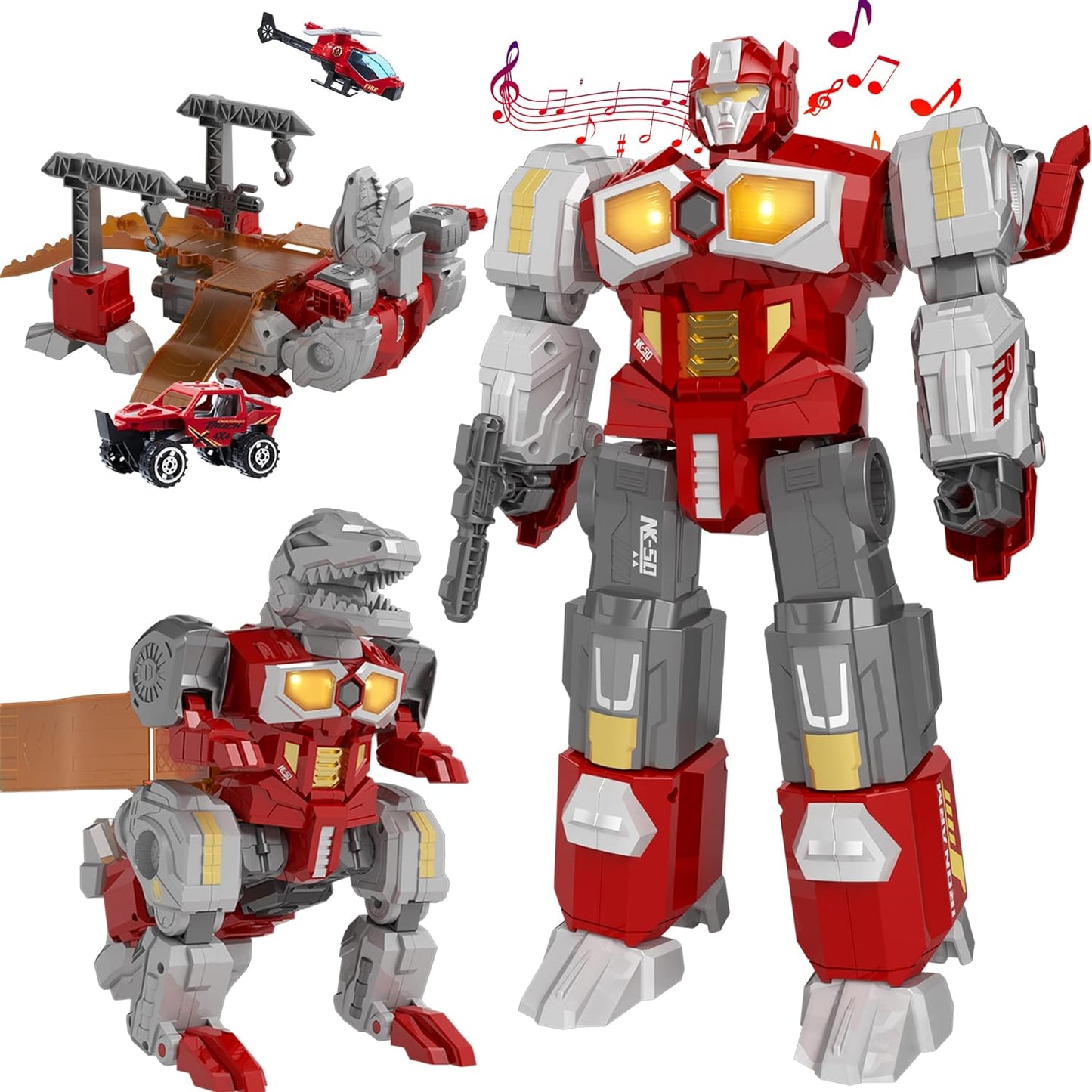 Magnetic Dino Robots - All-in-One Transforming Toys