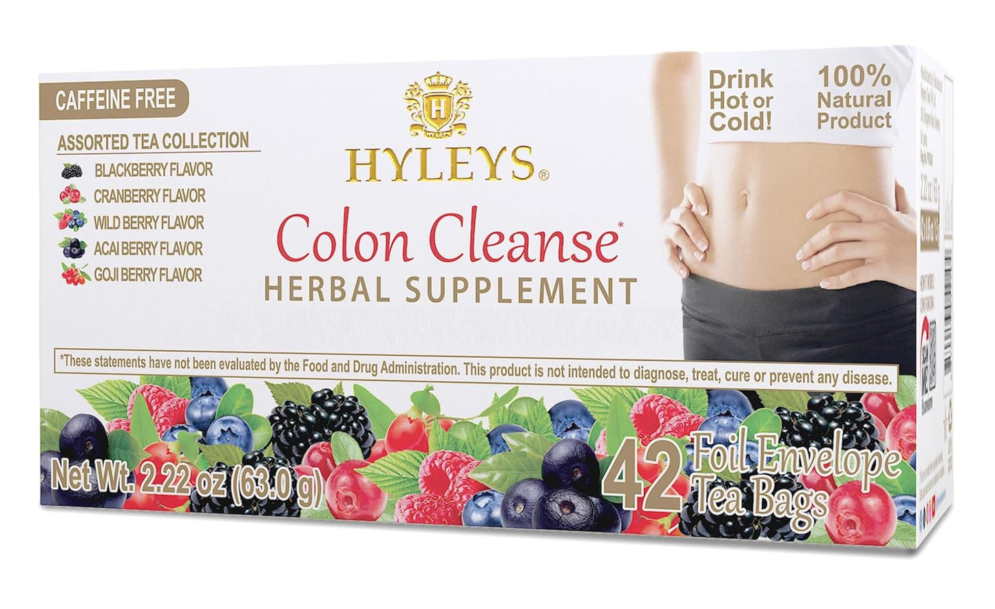 Hyleys Colon Cleanse Tea for Gentle Digestion and Detox Support