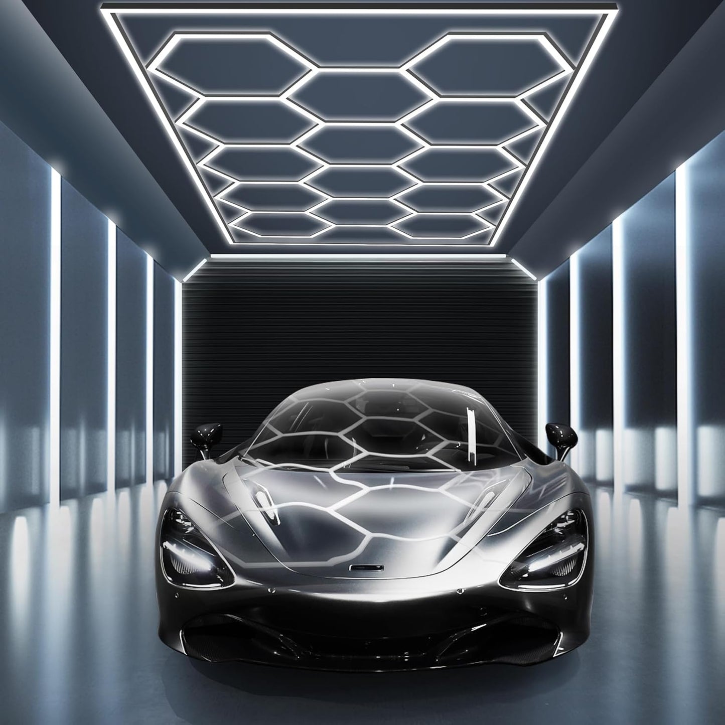 MODERN Hexagon Garage Light: 720W 86400 Lumens Brightness