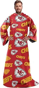 Kansas City Chiefs Toss Silk Touch Comfy Throw with Sleeves
