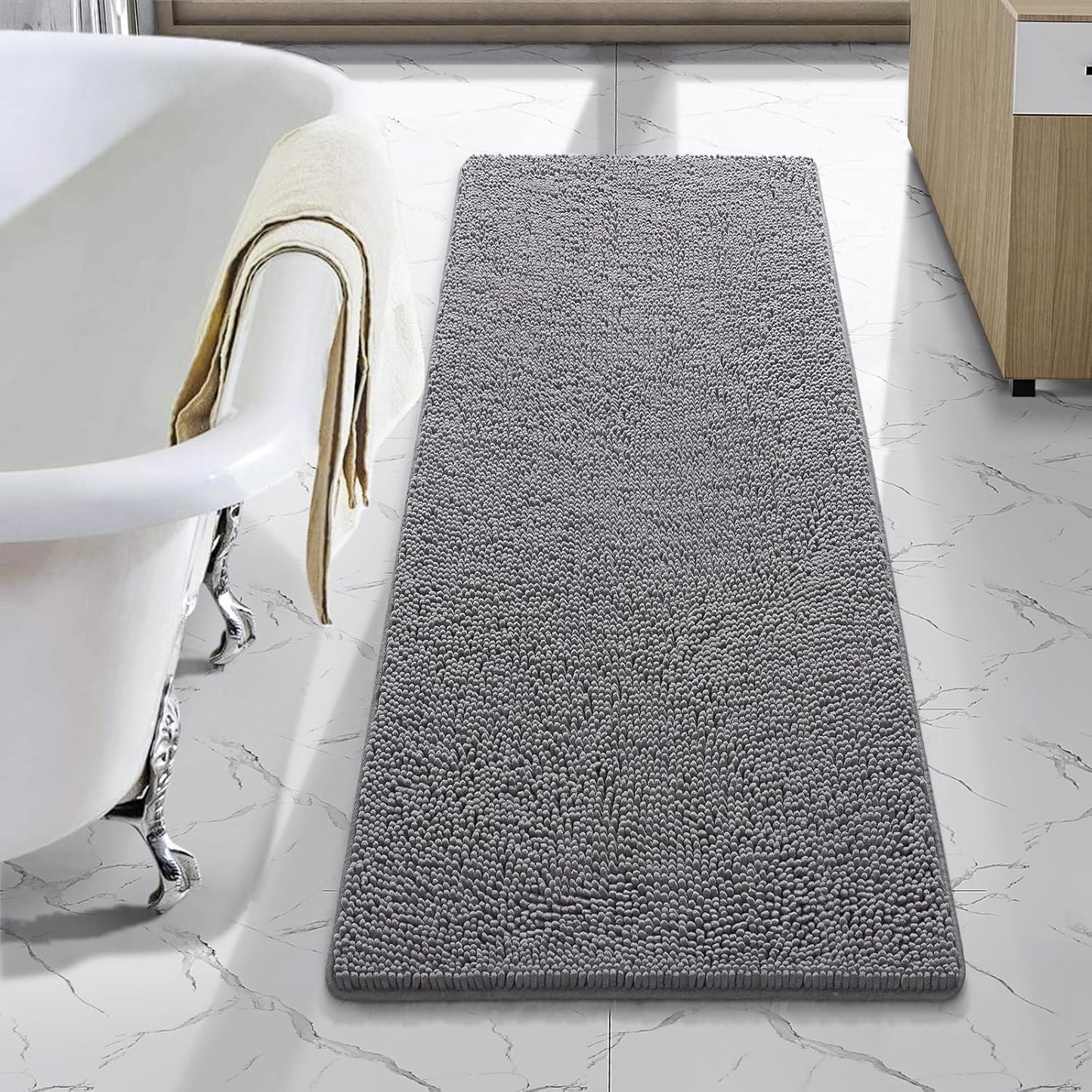 LOCHAS Luxury Bathroom Rug Shaggy Bath Mat for Comfort and Style