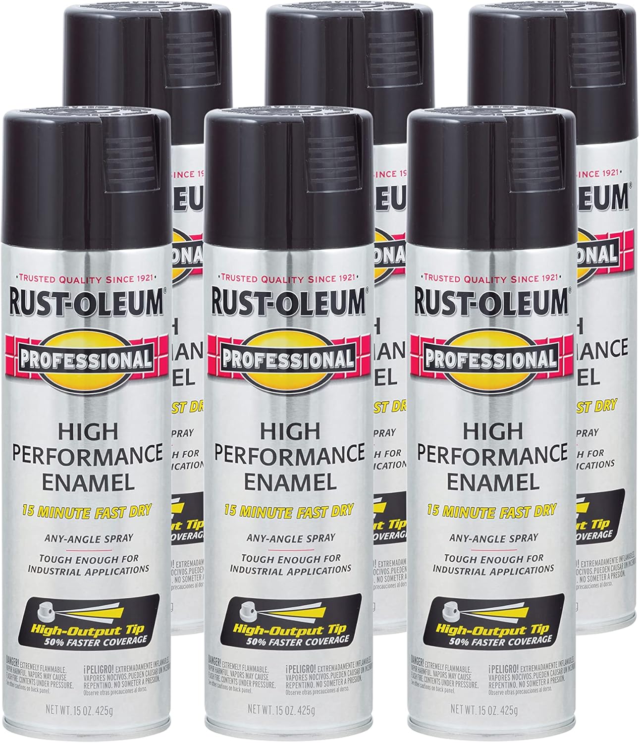 Rust-Oleum Professional High Performance Enamel Spray Paint 6 Pack