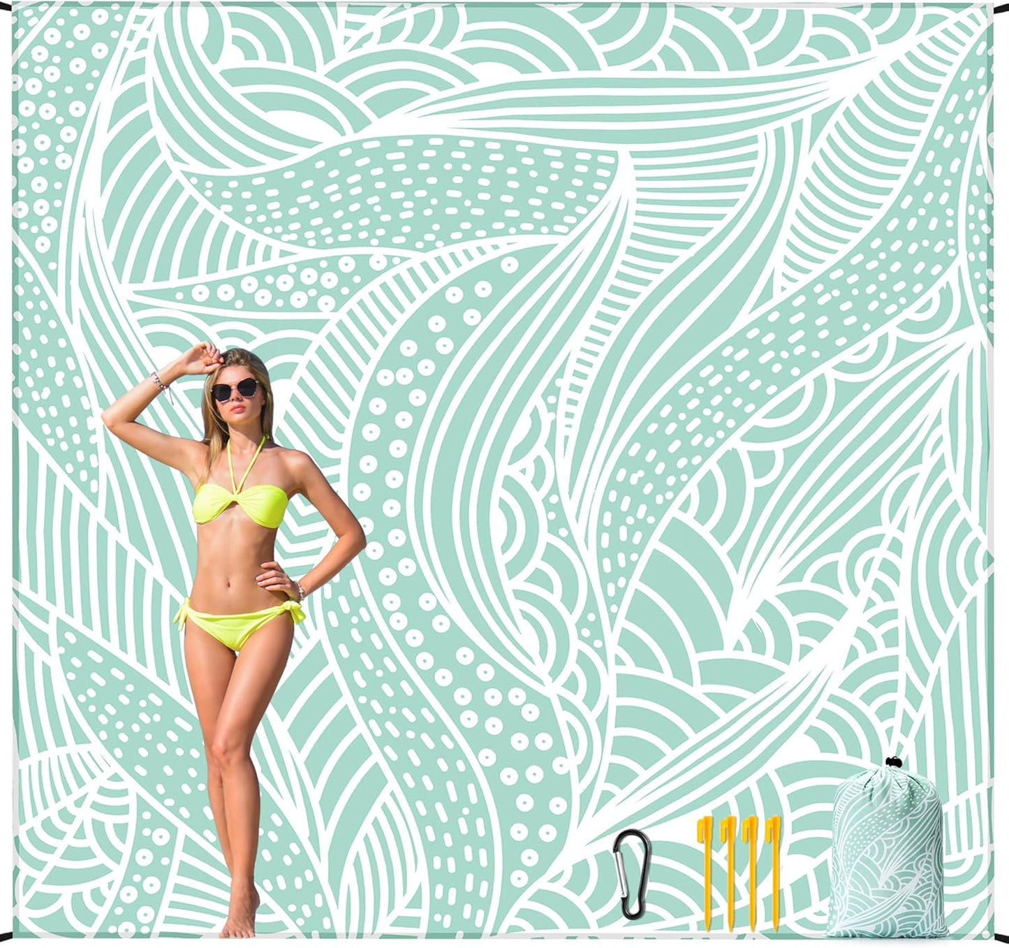 Beach Blanket Waterproof Sandproof Mat for Outdoor Fun