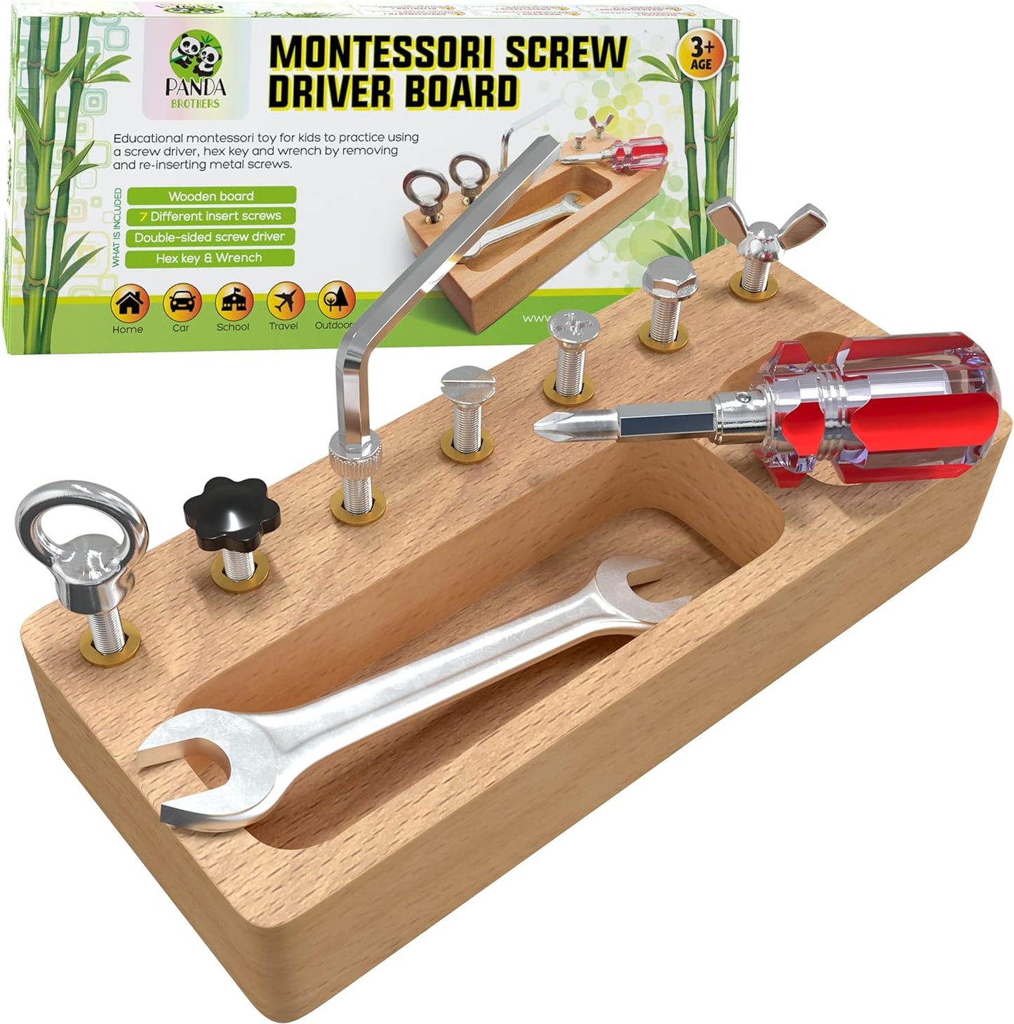 Montessori Wooden Screwdriver Set - STEM Toy