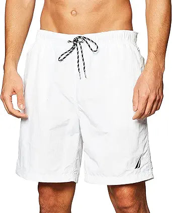Nautica Men's Solid Quick Dry Classic Logo Swim-Trunk Review