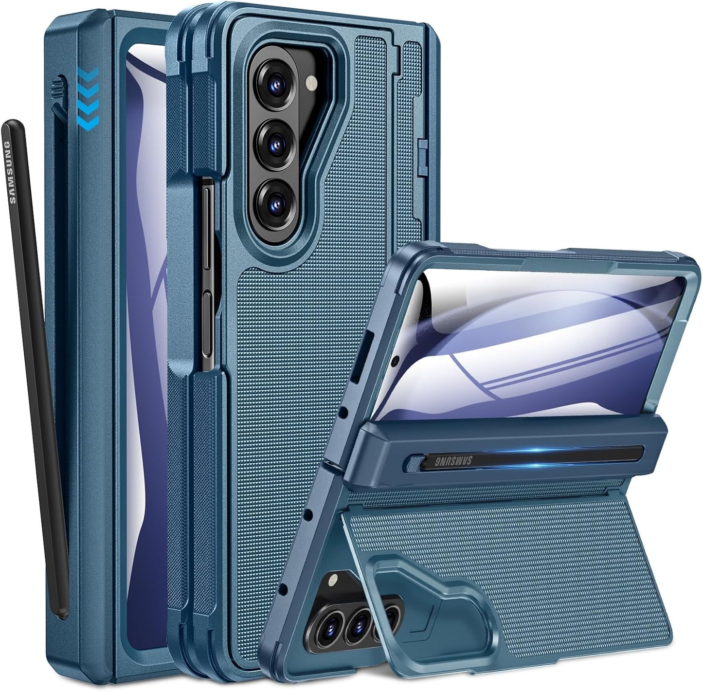 Caka Galaxy Z Fold 5 Case with S Pen Holder and Kickstand