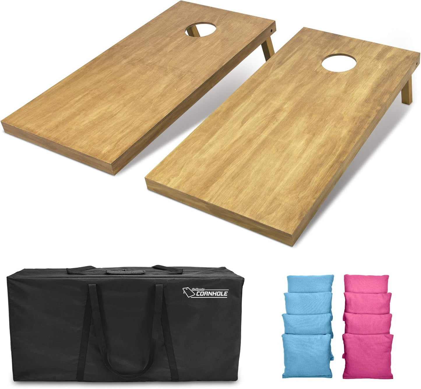 GoSports 4 ft x 2 ft Wooden Cornhole Boards Set for Fun