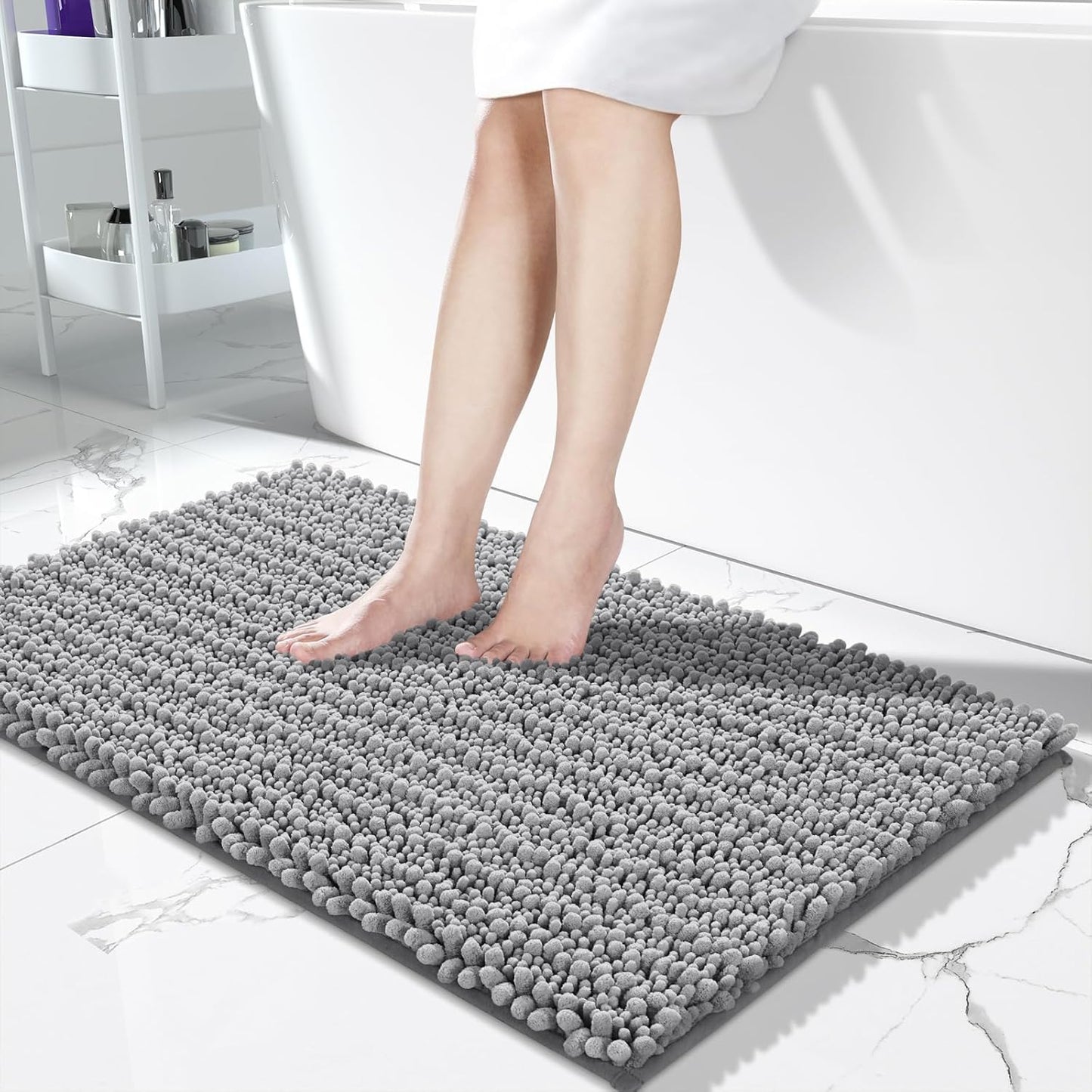 Yimobra Long Bathroom Rugs Non Slip Washable 44x24 Inch Soft