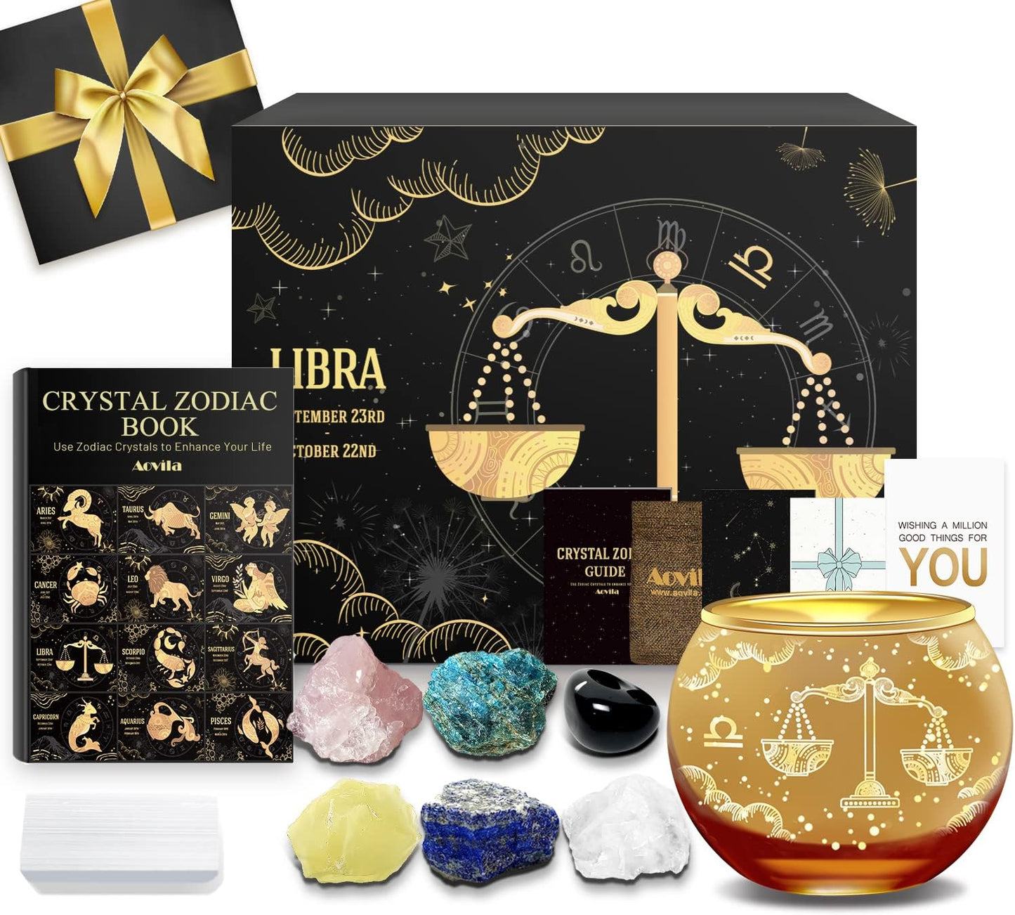 Libra Birthday Gifts for Women - Unique Candle Holder Set