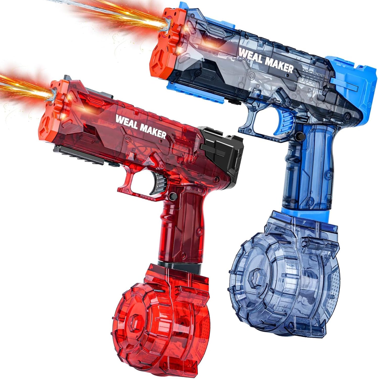 Electric Water Gun with LED Flash and USB-C Charging for Fun