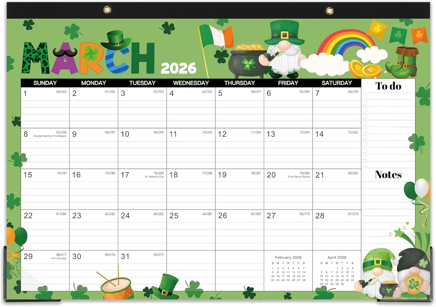 Tullofa 2025-2026 Desk Calendar: 18 Month, 12 Themes