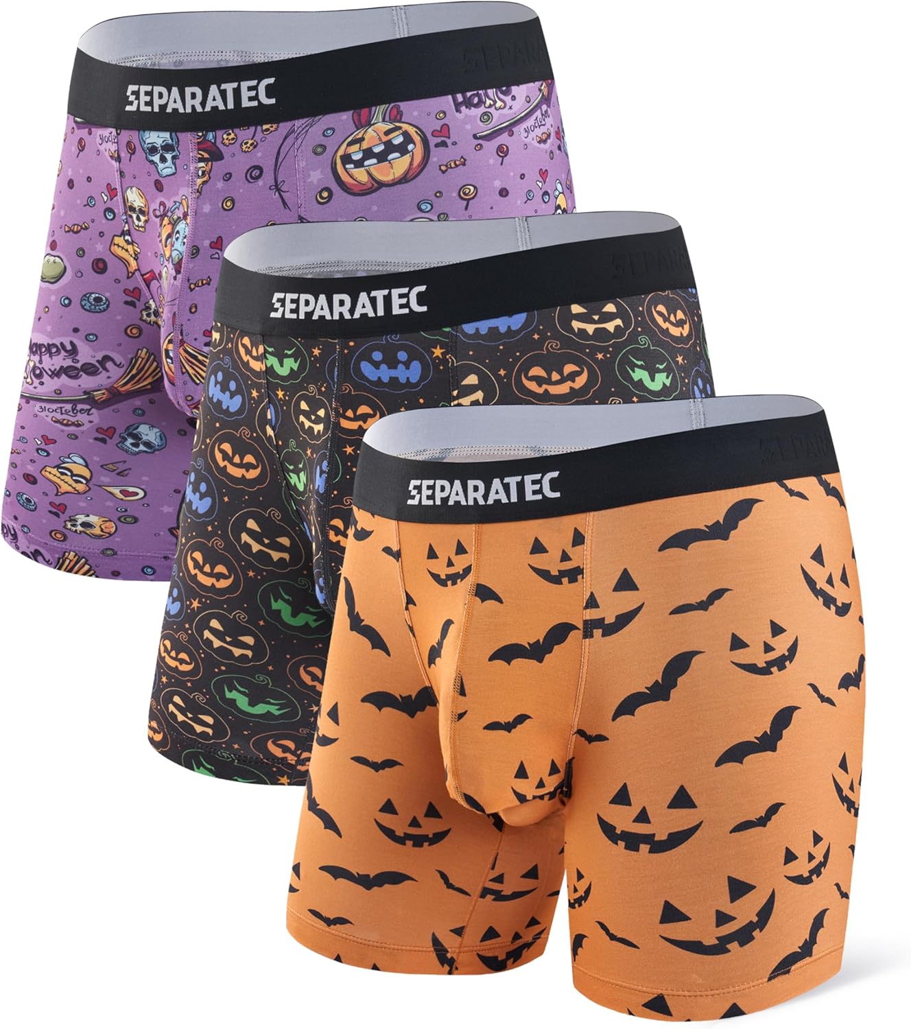 Separatec Mens Halloween Underwear with Dual Pouch Comfort
