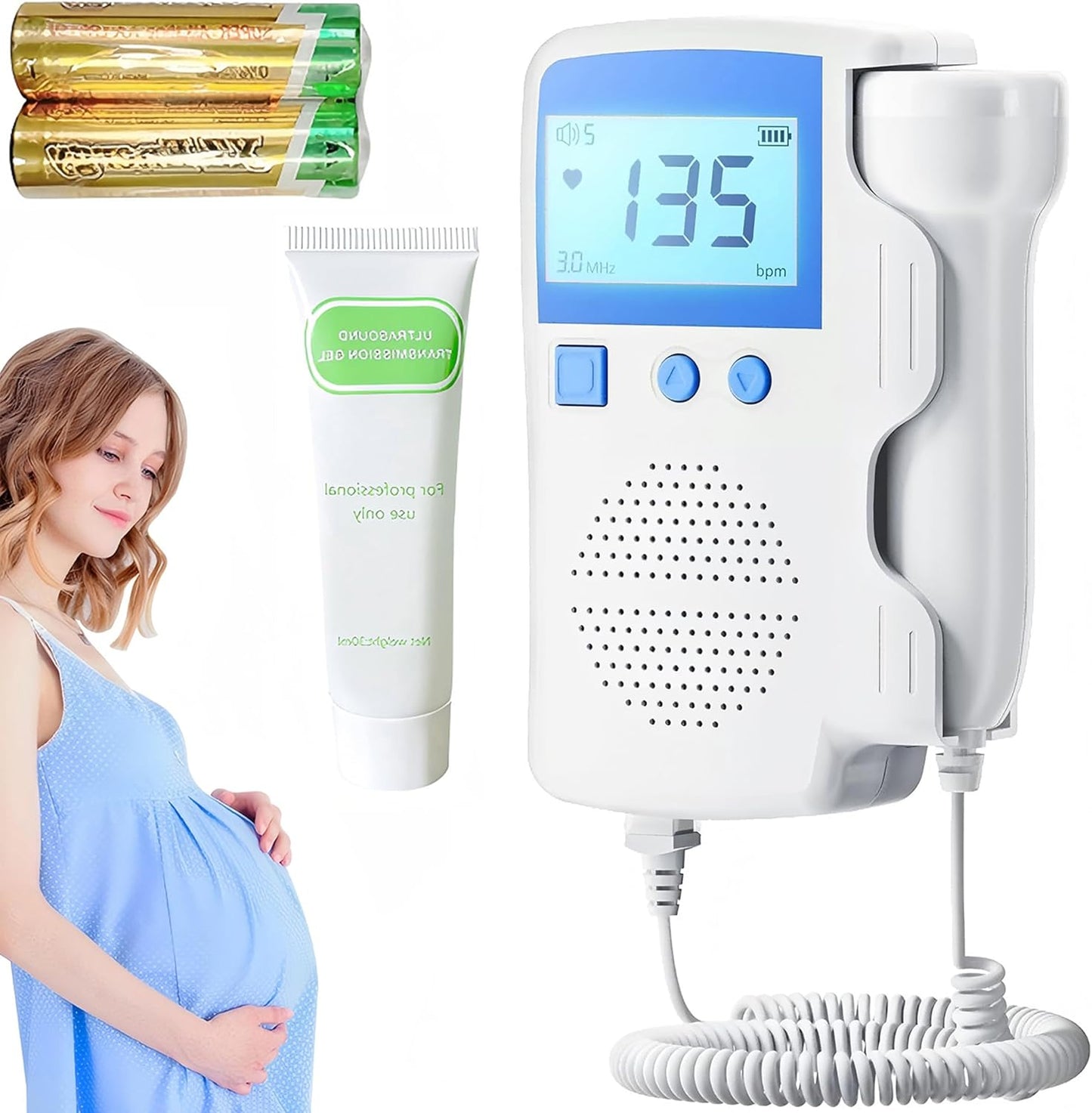 Fetal Heartbeat Doppler Portable Baby Monitor for Easy Use