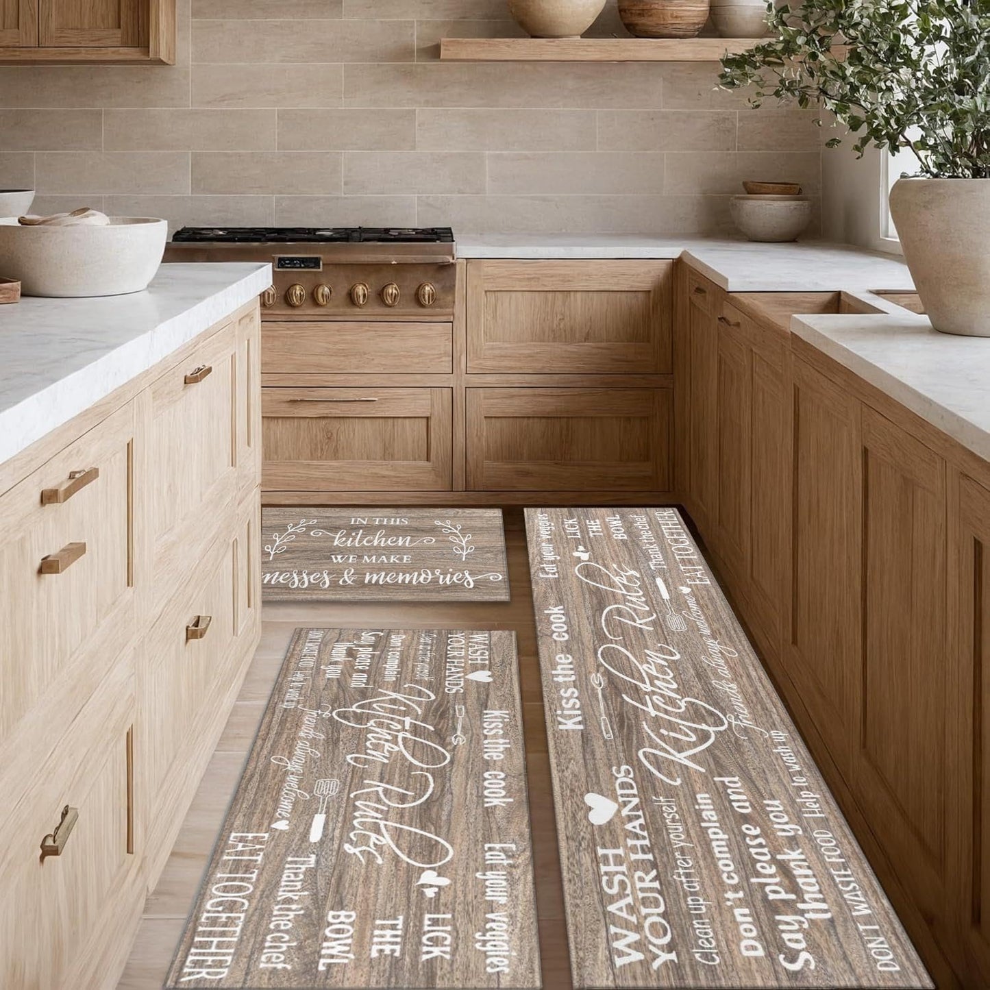 Non Slip Kitchen Rug Sets of 3 Piece for Stylish Decor