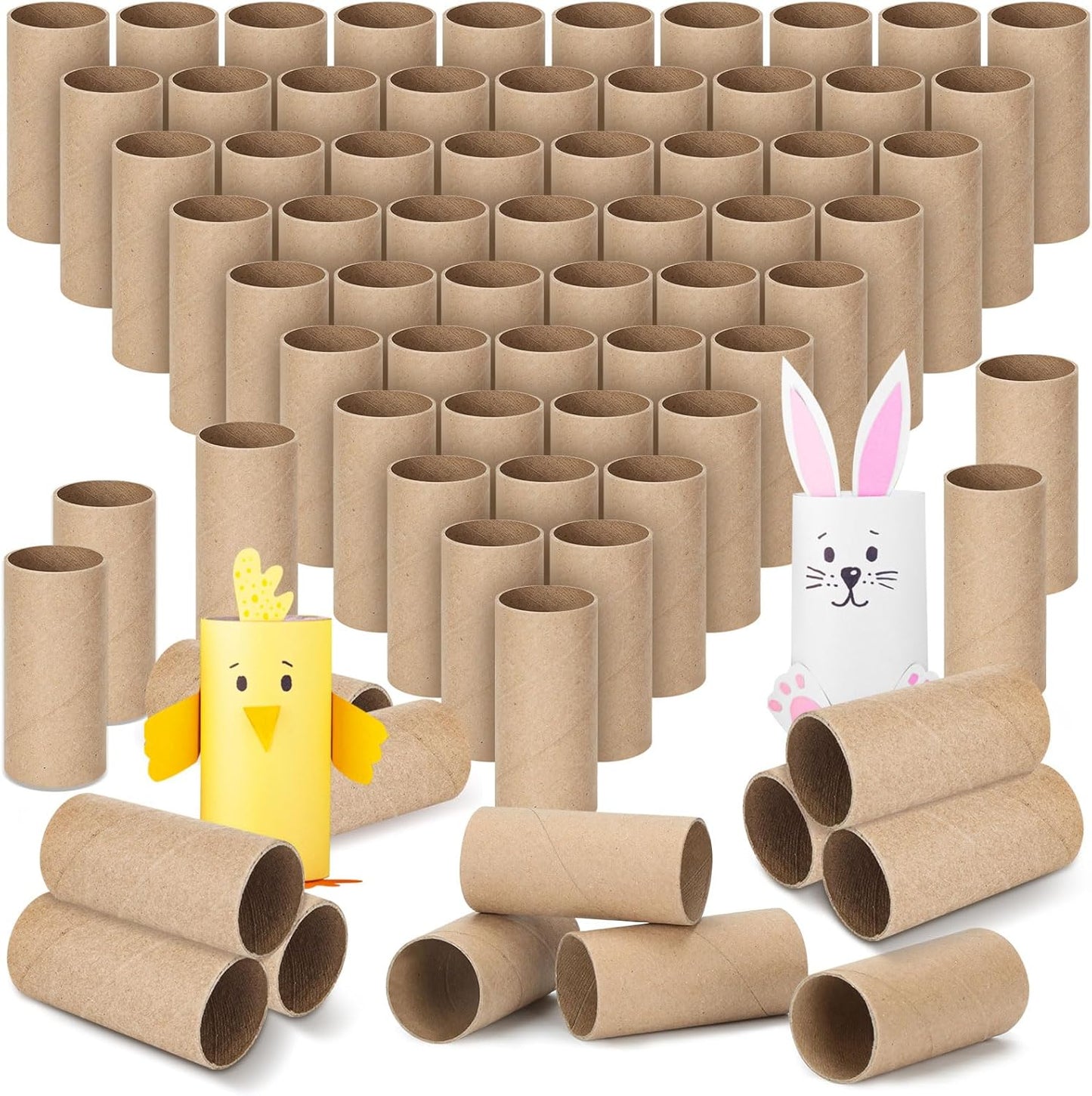 200 Pcs Cardboard Tubes for Crafting DIY Art Supplies Bulk