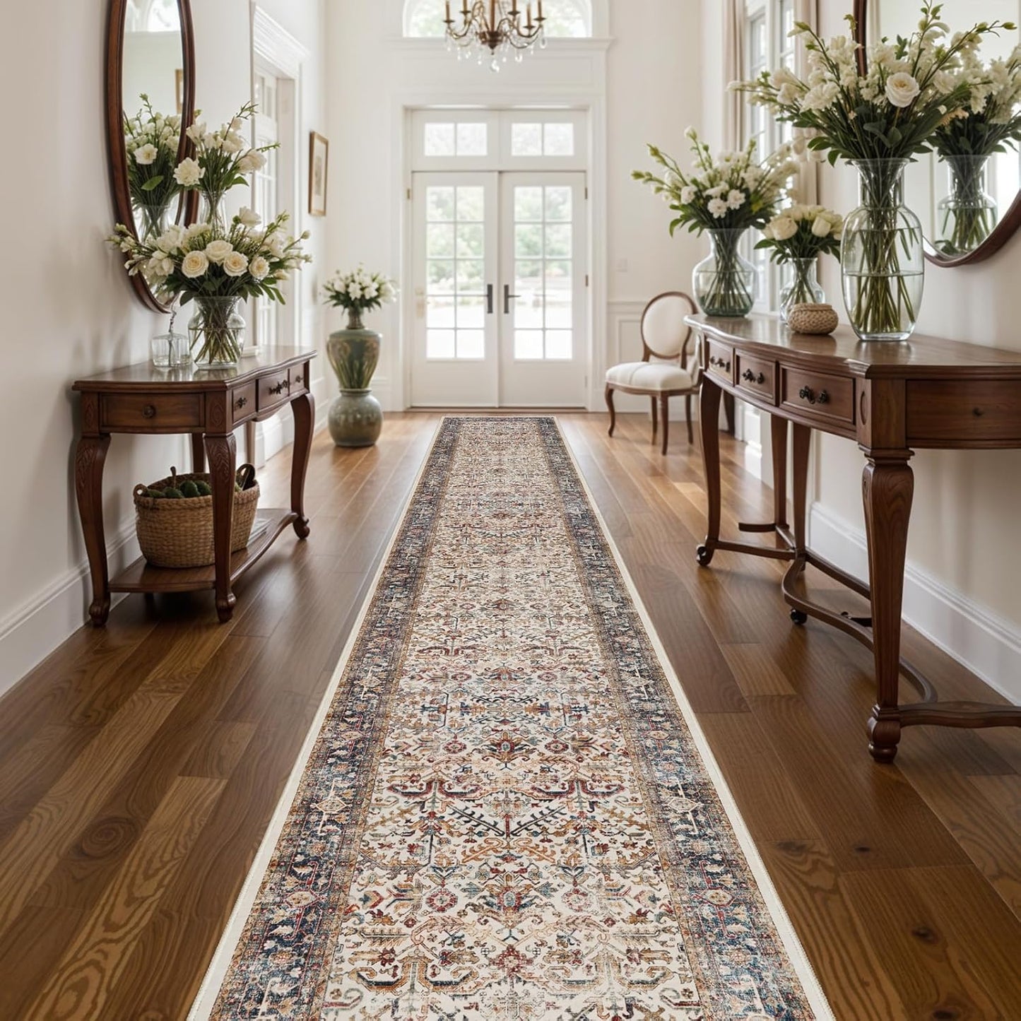 Washable Runner Rug 3x16 for High Traffic Areas - Non Skid