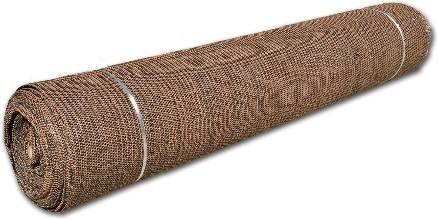 6ft x 50ft Brown Sunscreen Shade Fabric Roll for Outdoor Use