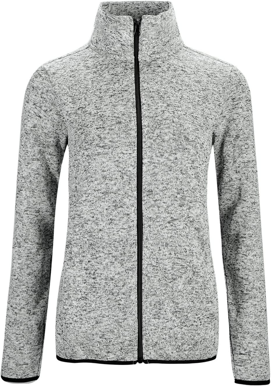 Dolcevida Women's Long Sleeve Fleece Zip Up Jacket with Pockets
