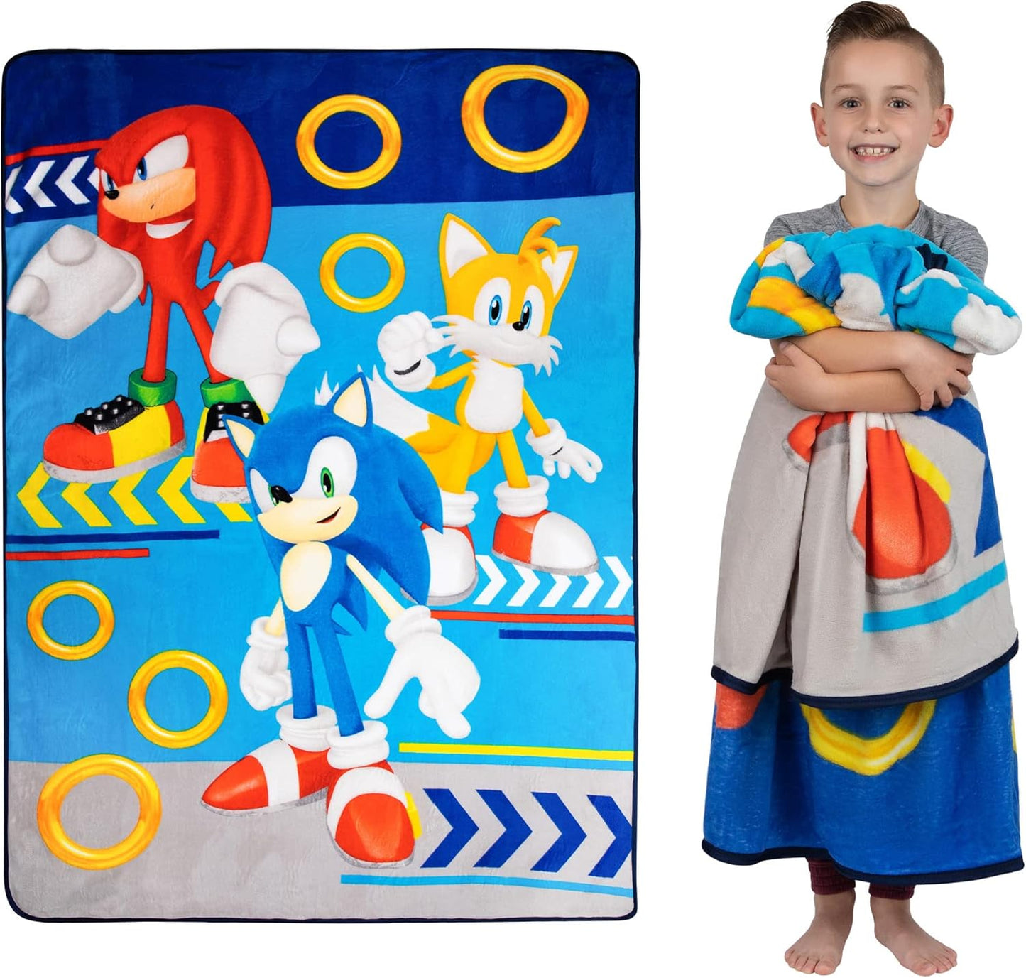 Sonic The Hedgehog Super Soft Plush Micro Raschel Blanket