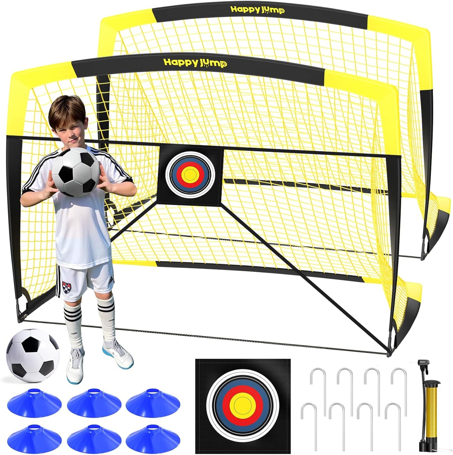 Pop Up Foldable Soccer Goal Net for Backyard Training 7x5FT