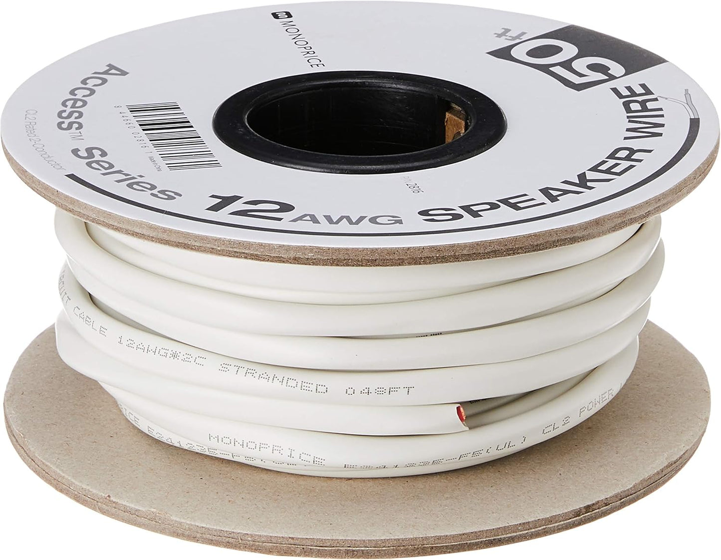 Monoprice 12AWG 2 Conductor Speaker Wire - 50 Feet of Quality