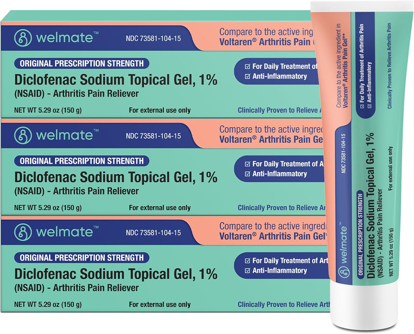 Diclofenac Sodium Topical Gel 1% for Arthritis Pain Relief