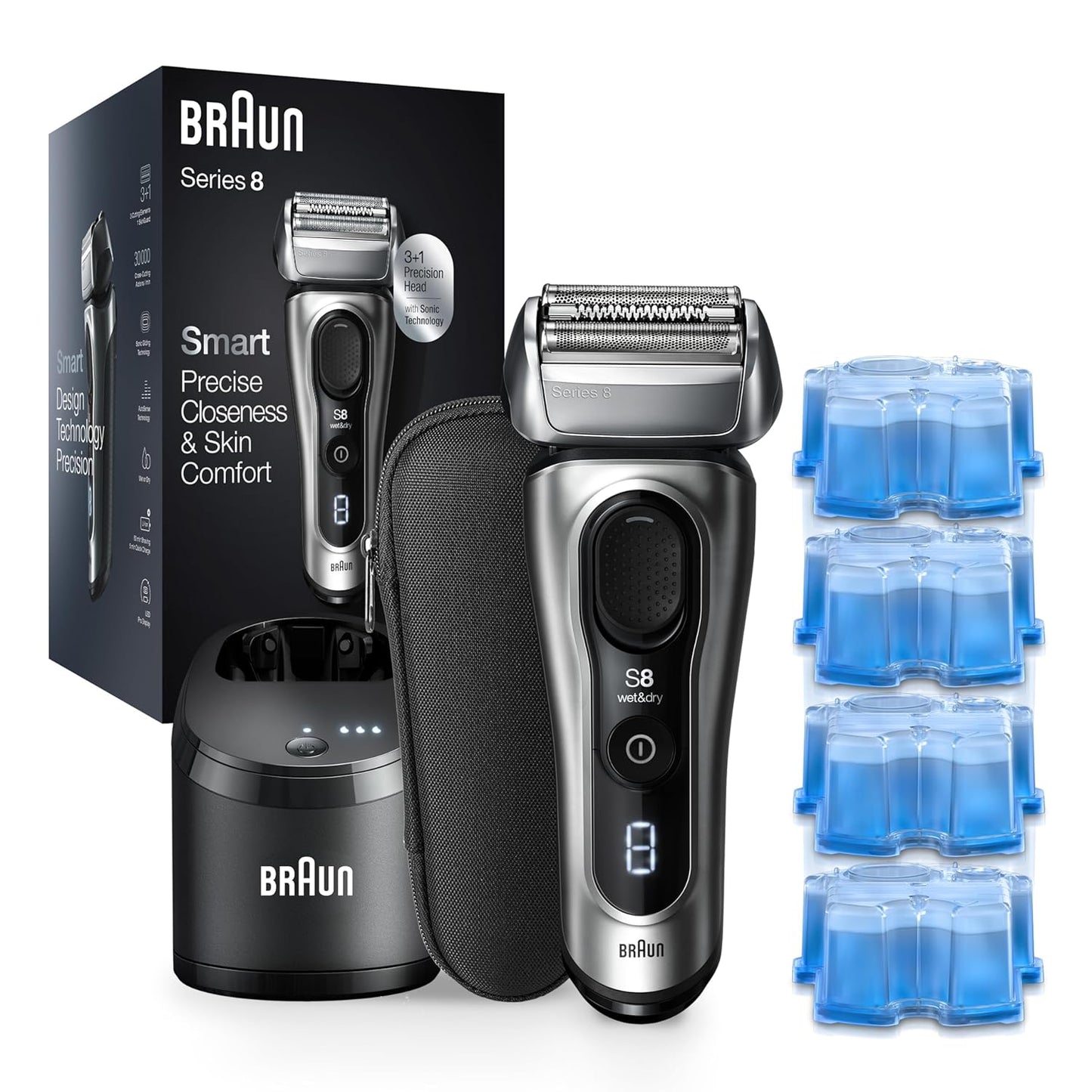 Braun Electric Razor Series 8 8467cc with Precision Trimmer